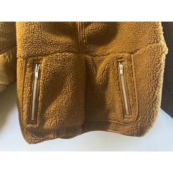 Brown Faux Shearling Pullover - MADEWELL - S - Picture 7 of 9